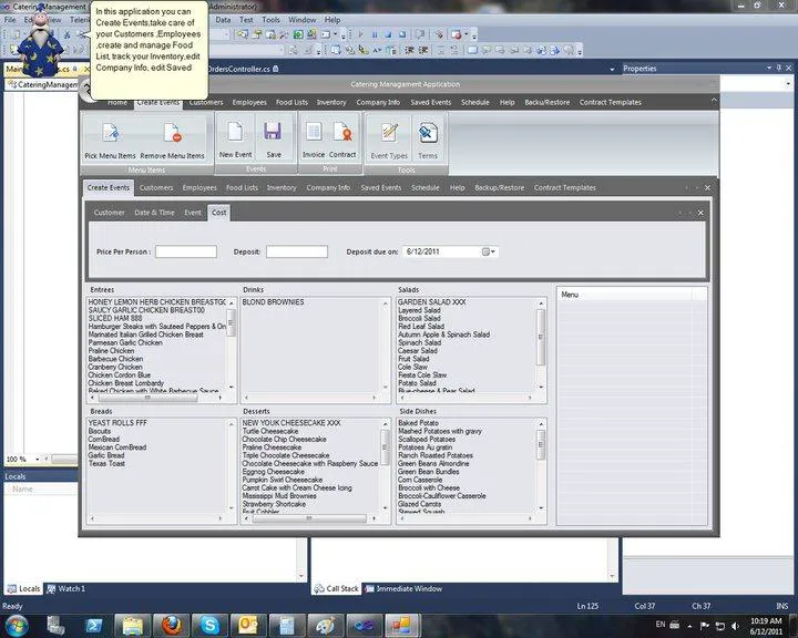 Catering management software
