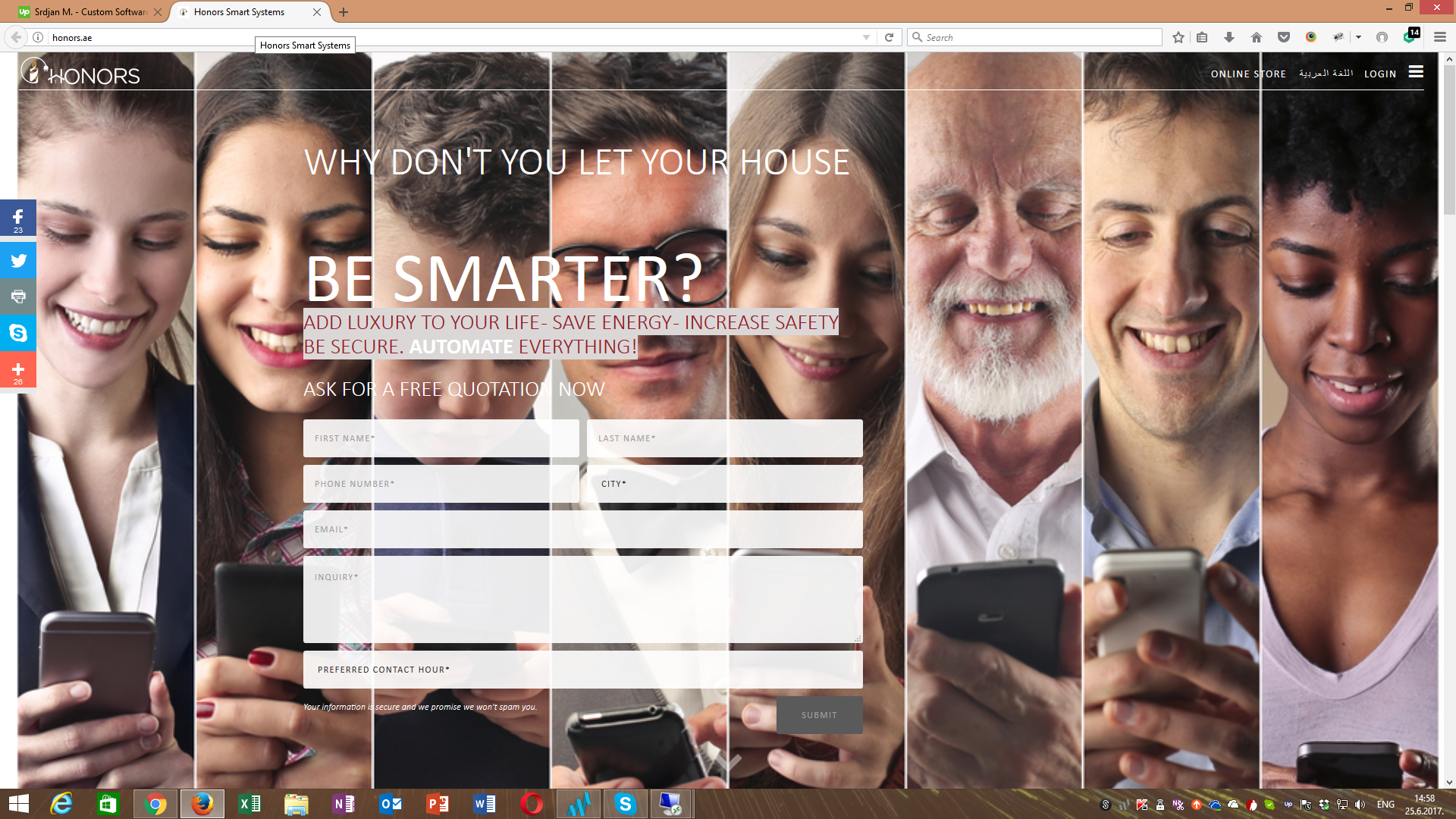 Honors Smart Systems website